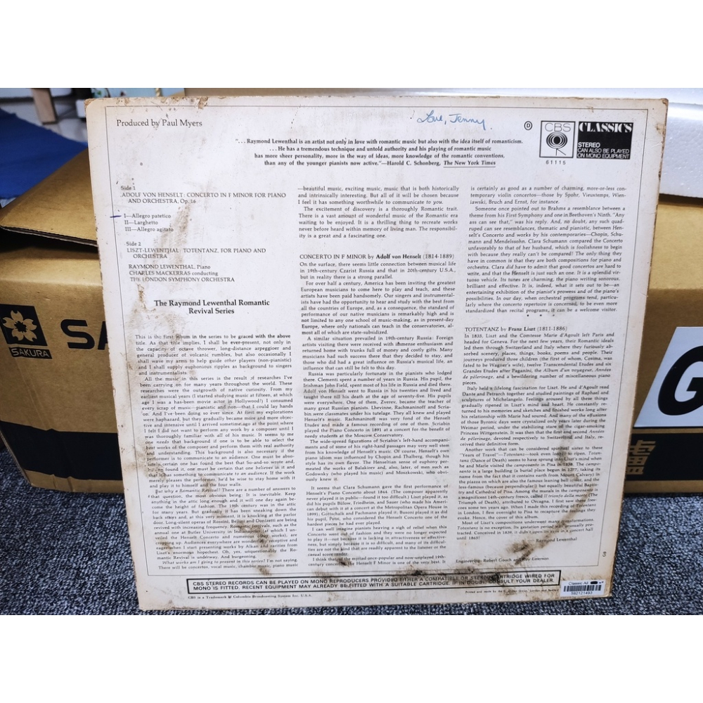 二手黑膠唱片- henselt亨澤爾特鋼琴協奏曲-細節圖2