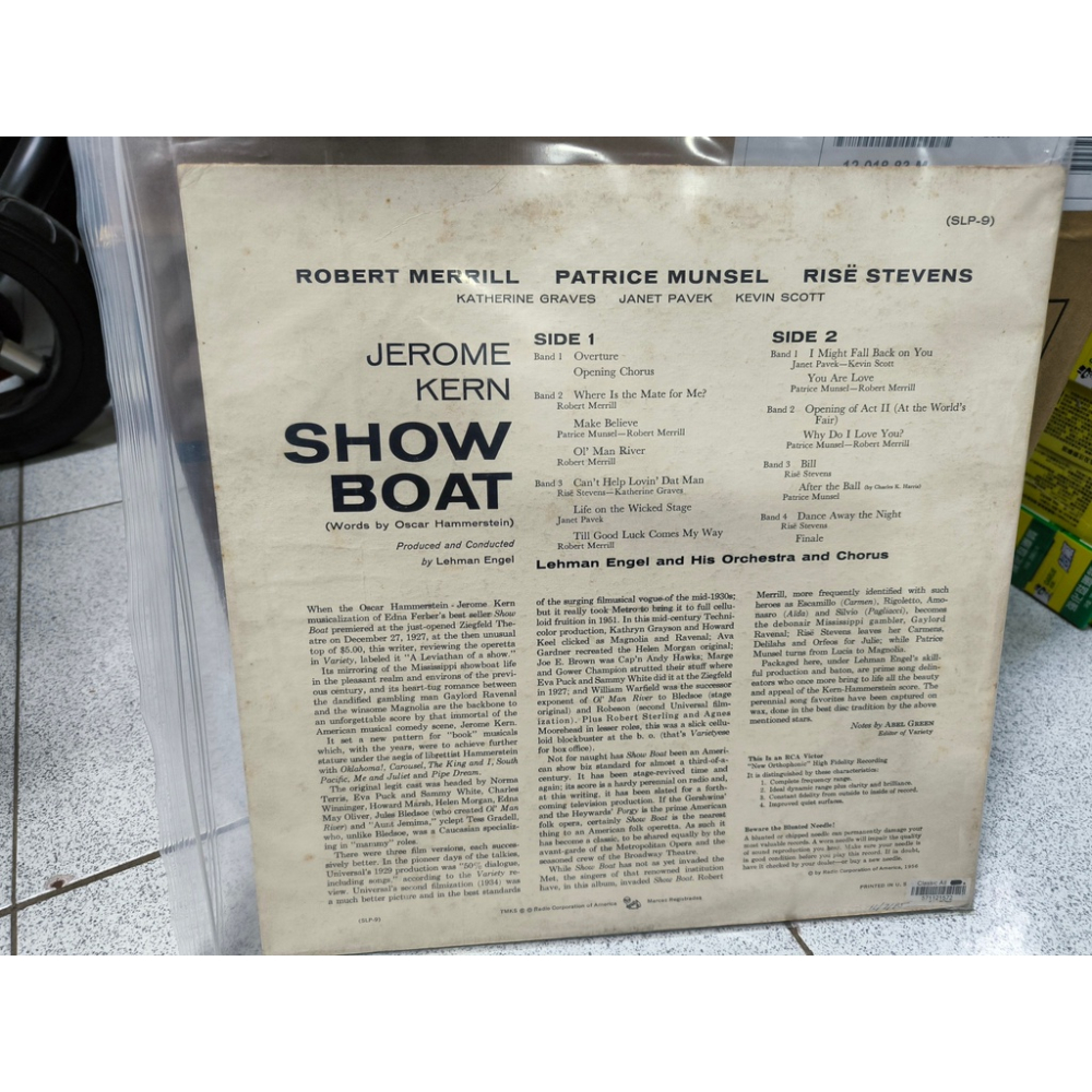 二手黑膠-Show Boat lehman engel 雷曼·恩格爾-細節圖2