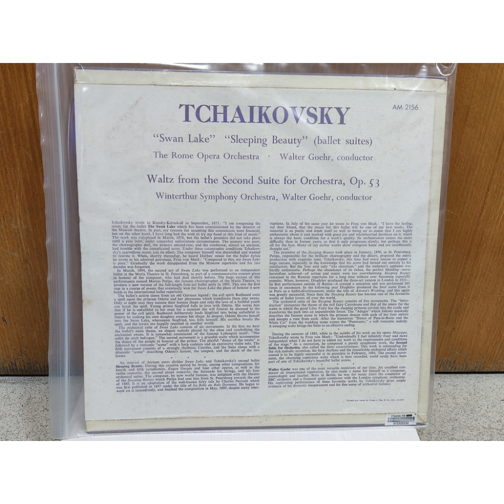 二手黑膠唱片-Tchaikovsky Swan Lake / Sleeping Beauty Walter Goehr-細節圖2