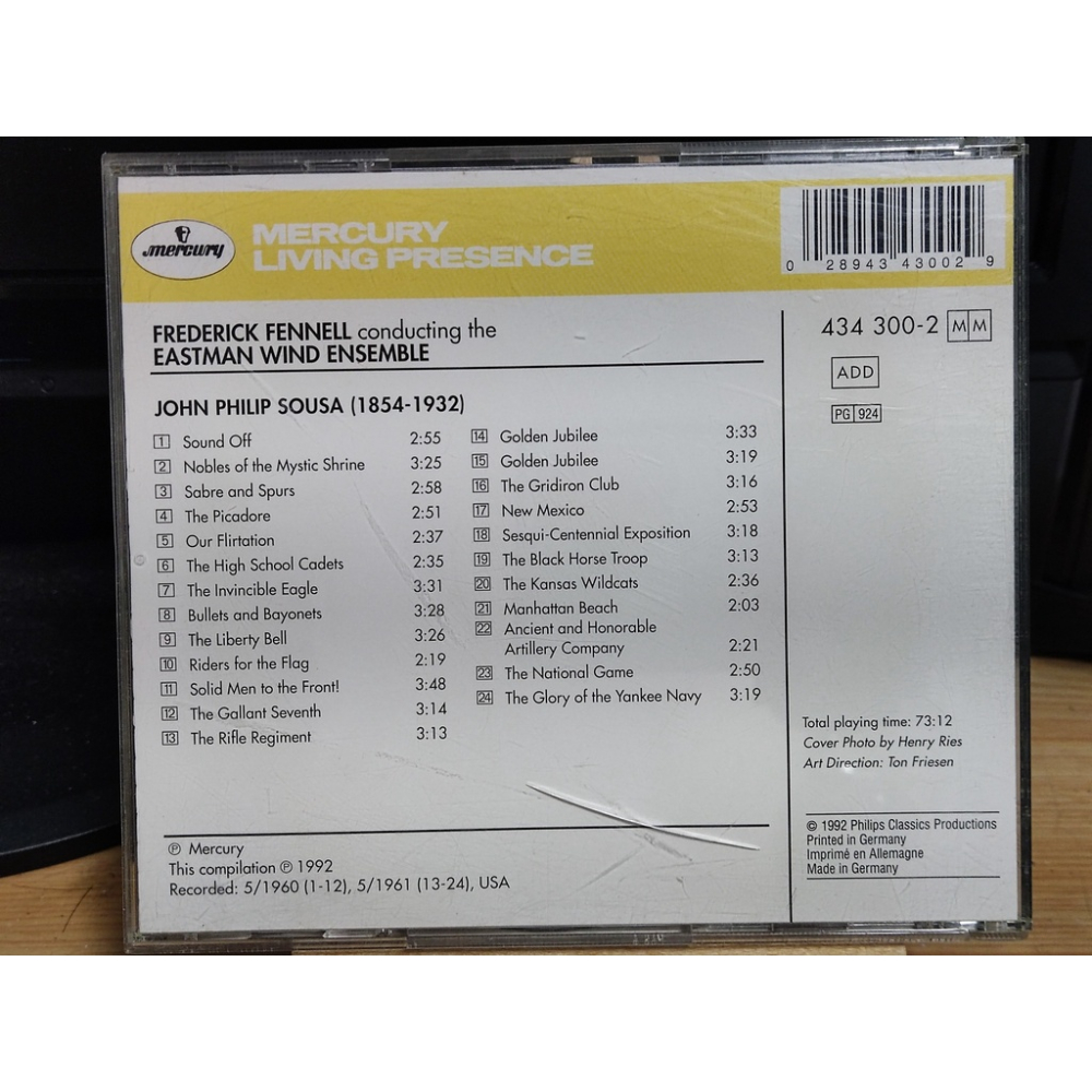 二手CD-蘇沙 二四首著名的進行曲 發燒天碟系列 有側標 芬聶爾 CN1025375-細節圖2