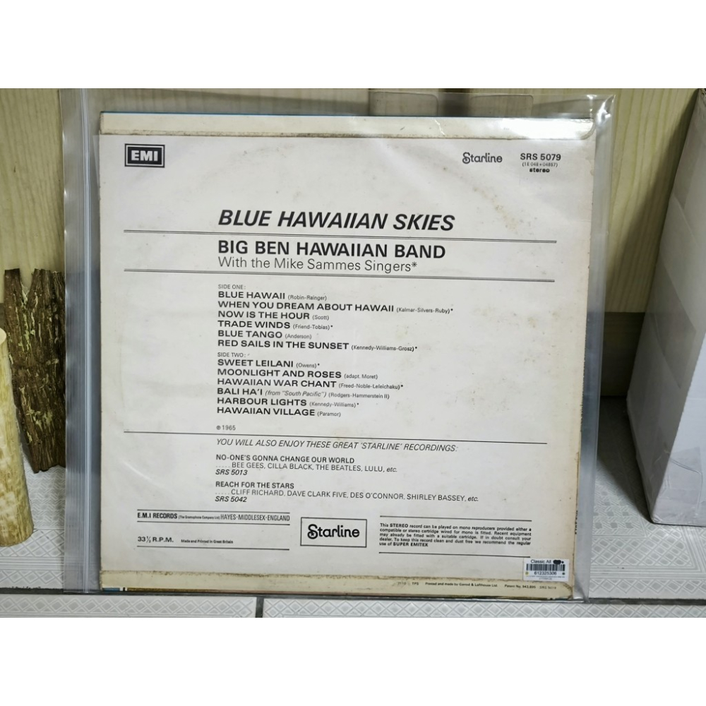 二手黑膠唱片-Big Ben Hawaiian Band blue hawaiian skies-細節圖2