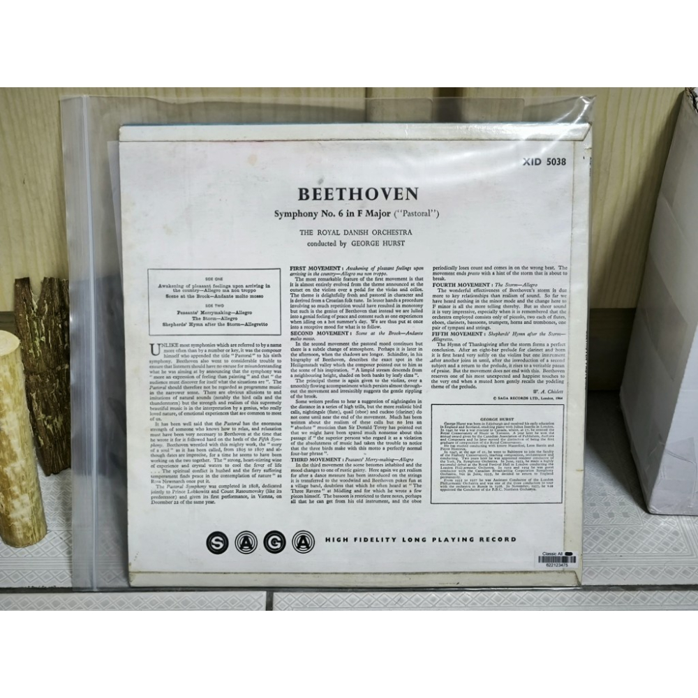 二手黑膠唱片-Beethoven PASTORAL Symphony No. 8 in F Major Op. 68-細節圖2