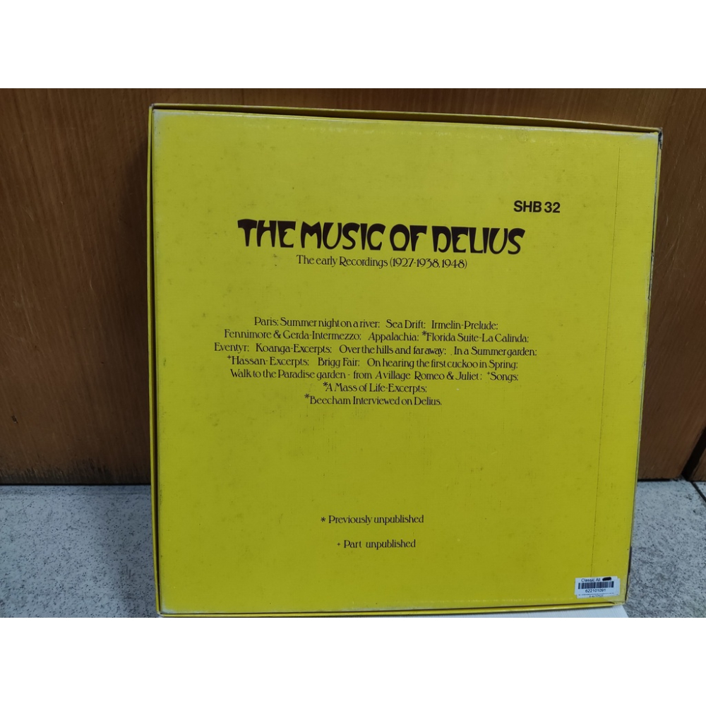 二手黑膠唱片-戴流士 the music of delius the early recording 6片盒裝-細節圖2