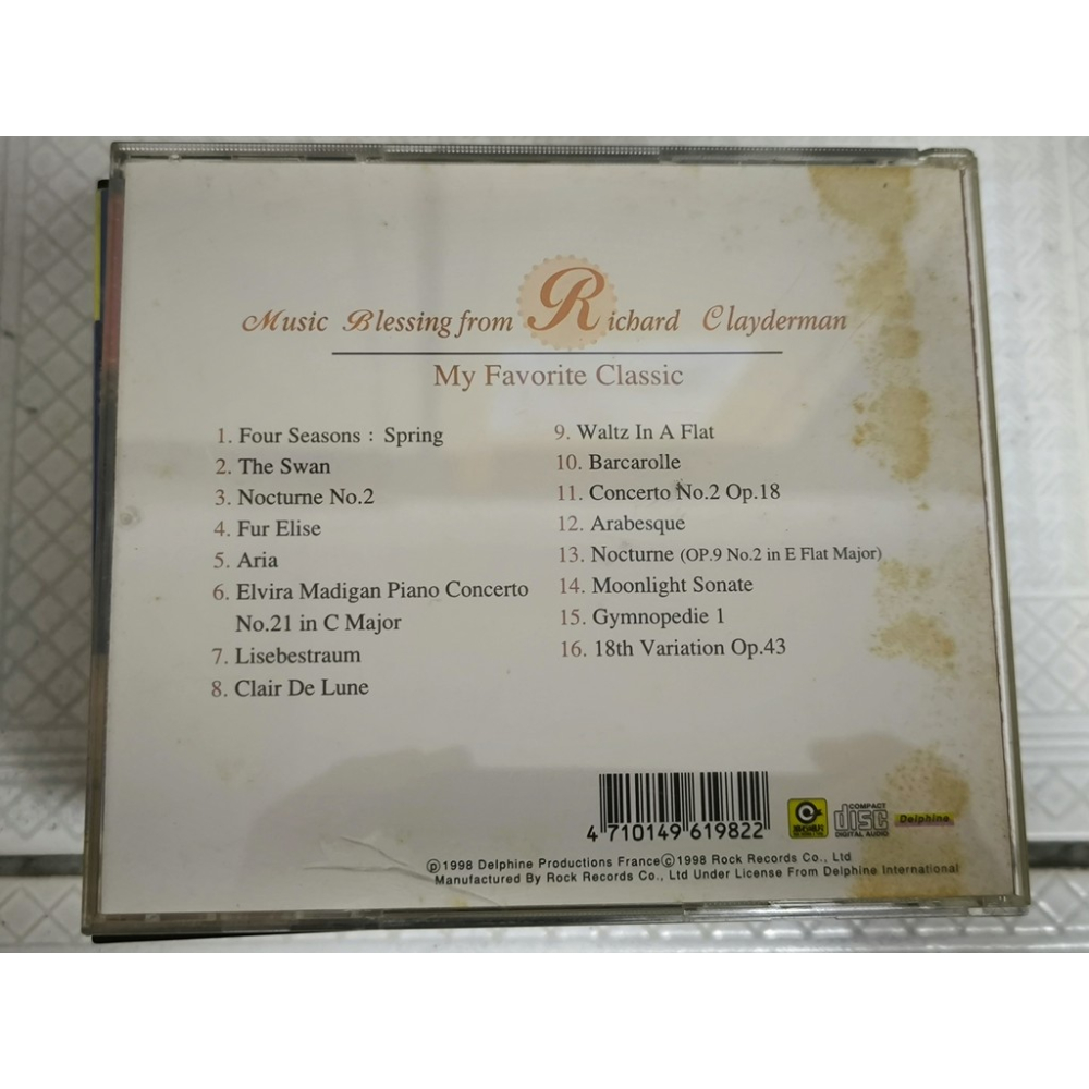 二手CD-理查克萊德門 My Favourite classic CN1025220-細節圖2