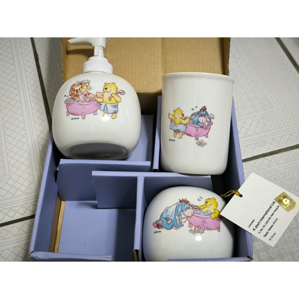 全新久放-洗澎澎維尼沐浴 三件套 DSP-2110 不是四件套-細節圖2