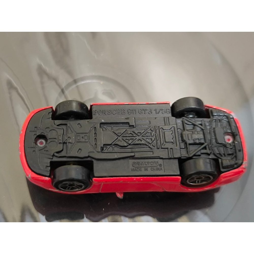 二手玩具汽車-REALTOY PORSCHE 911 GT3 紅色 1:58-細節圖6