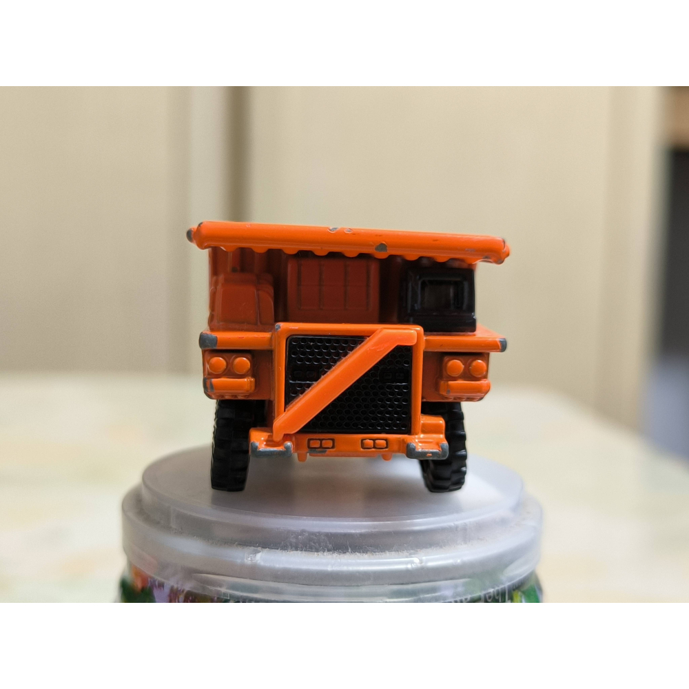 二手玩具-No.102 Hitachi Dump Truck EH3500ACII 日立礦用傾卸車 橘色 TOMICA-細節圖2