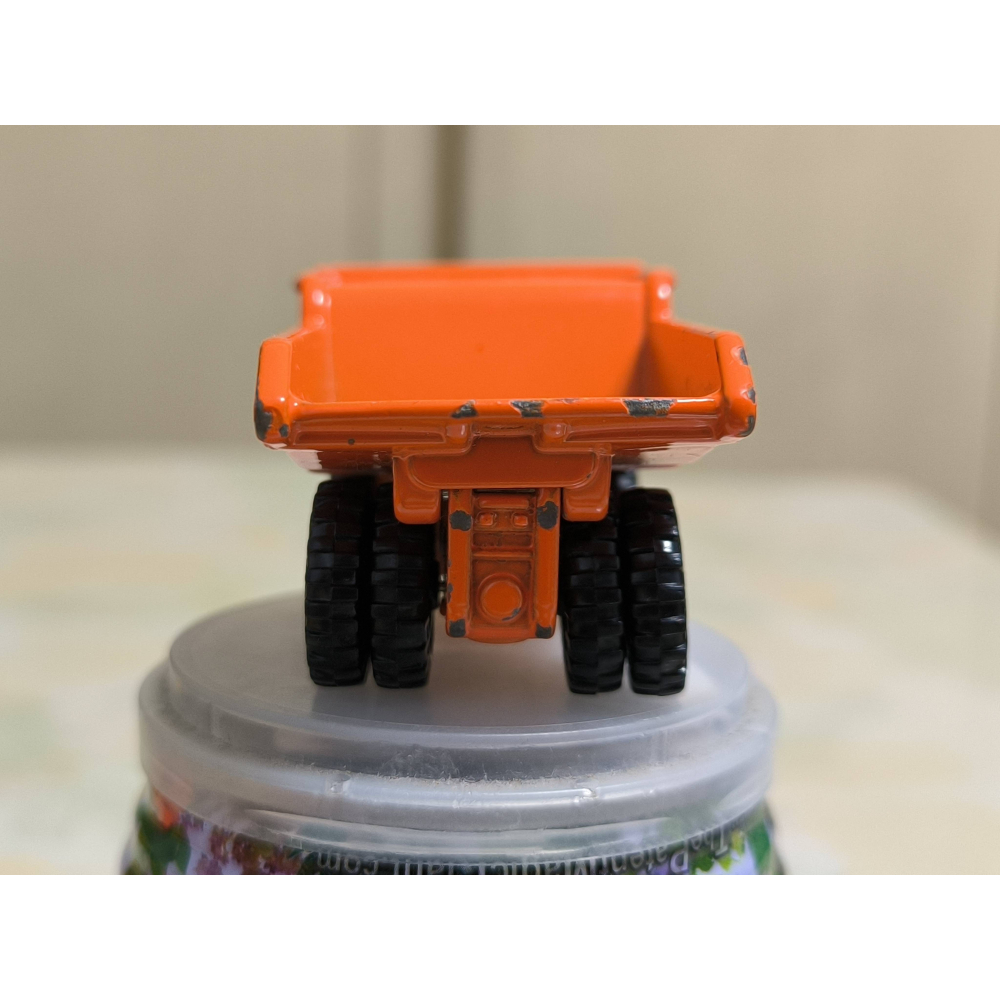 二手玩具-No.102 Hitachi Dump Truck EH3500ACII 日立礦用傾卸車 橘色 TOMICA-細節圖4
