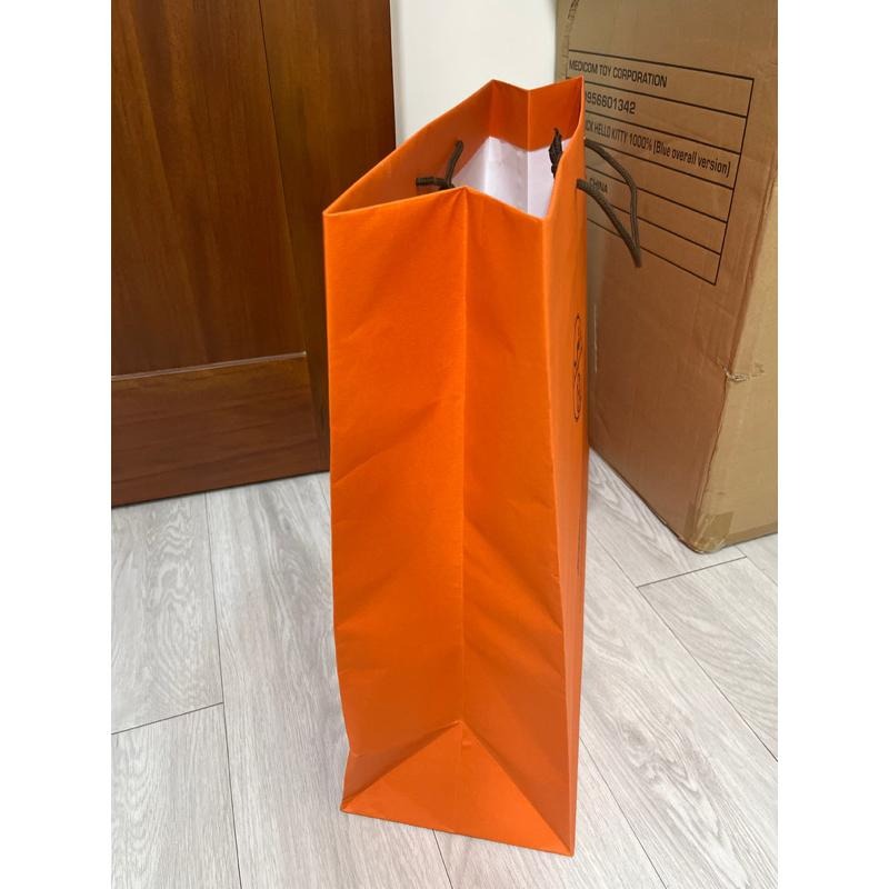 現貨商品 全新商品 Hermes 專櫃經典橘色紙袋 長60 寬49-細節圖3
