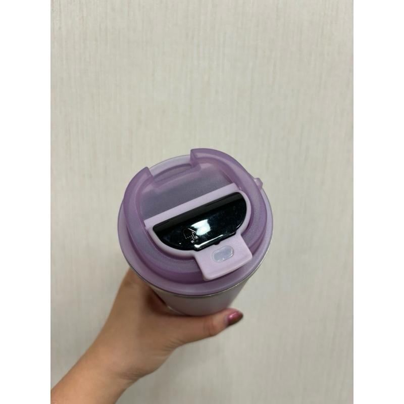 現貨商品 全新商品 紫色馬克龍304智能保溫瓶咖啡杯水壺-細節圖2