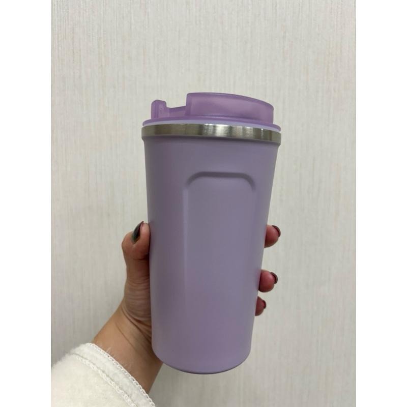 現貨商品 全新商品 紫色馬克龍304智能保溫瓶咖啡杯水壺-細節圖4