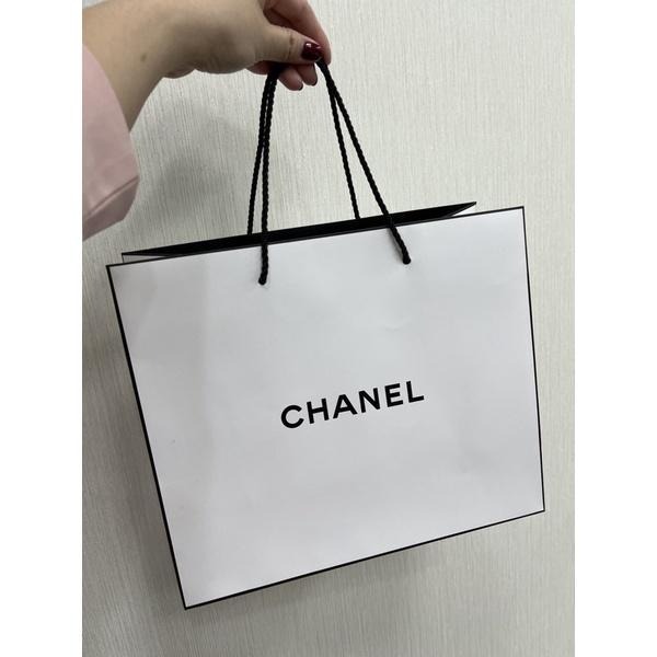 全新現貨台灣專櫃購入Chanel 經典白色紙袋現貨商品- 粉紅泡泡屋
