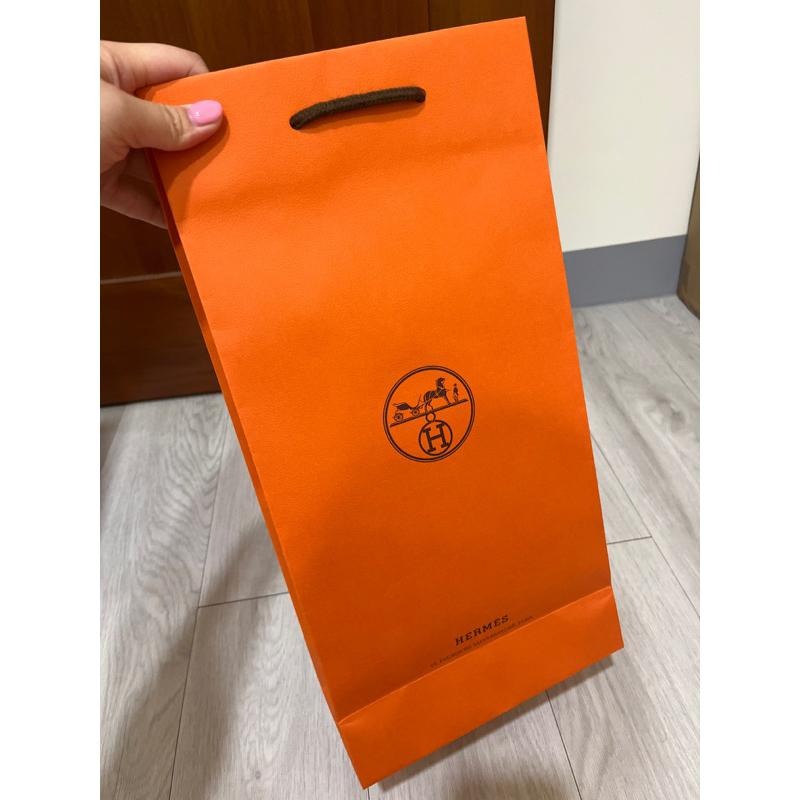 現貨商品 全新商品 Hermes 專櫃正貨經典橘色紙袋 長42 寬21-細節圖3