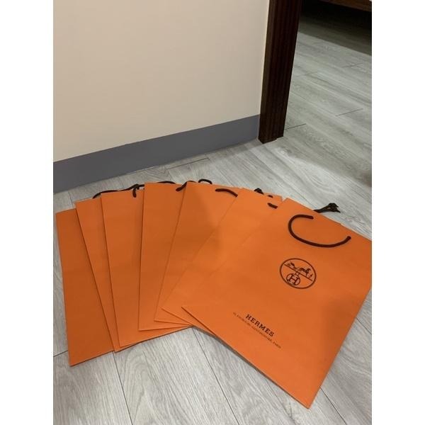 全新商品 現貨商品  Hermes 專櫃正貨橘色紙袋 長43 寬28-細節圖4