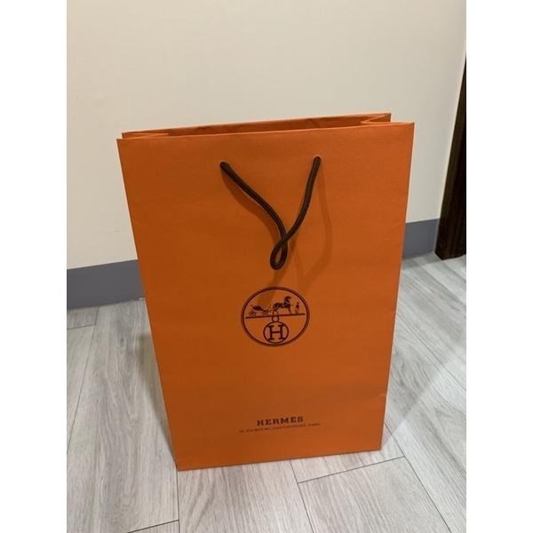 全新商品 現貨商品  Hermes 專櫃正貨橘色紙袋 長43 寬28-細節圖5