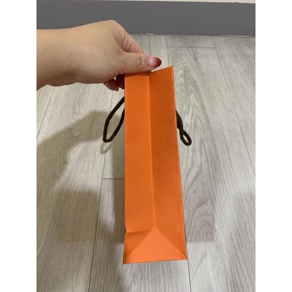 全新商品 現貨商品 Hermes 專櫃正貨經典橘色紙袋 長22 寬15-細節圖3