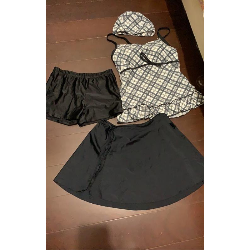 現貨商品 全新商品 黑色格子 尺寸M號 兩節式泳衣-細節圖4