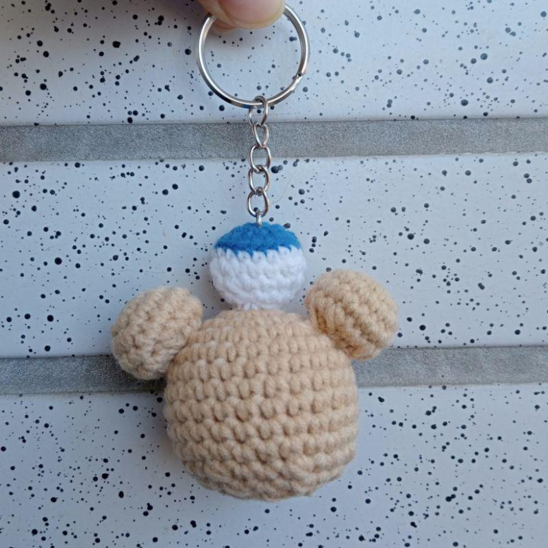 💟雙甯小舖💟 達菲熊 雪梨玫 毛線針織娃娃 鑰匙圈 迪士尼娃娃-細節圖2