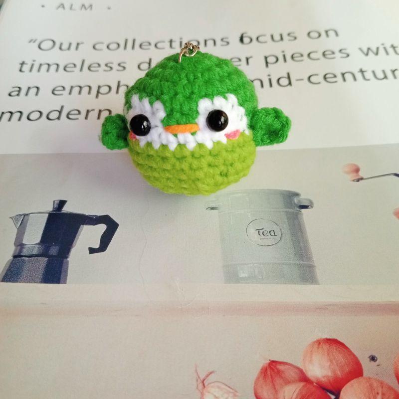 💟雙甯小舖💟 企鵝 手工編織  毛線編織 鑰匙圈 彩色小企鵝 手作 純手工-細節圖3