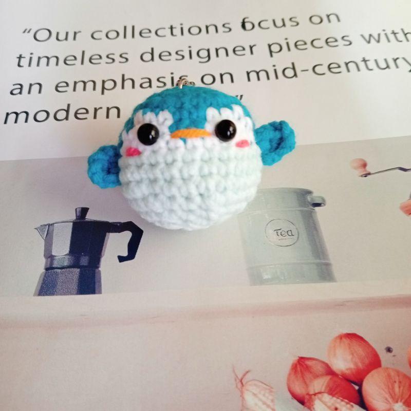 💟雙甯小舖💟 企鵝 手工編織  毛線編織 鑰匙圈 彩色小企鵝 手作 純手工-細節圖7