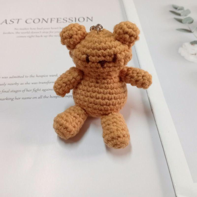 💟雙甯小舖💟 手工編織 吊飾 小熊 毛線編織 編織娃娃 泰迪熊