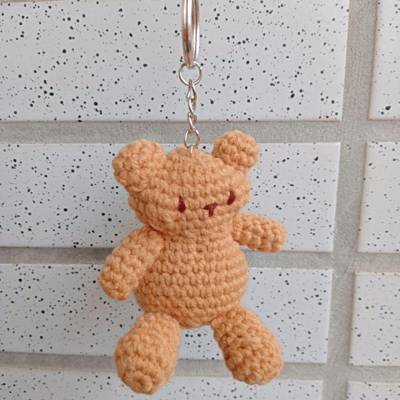 💟雙甯小舖💟 手工編織 吊飾 小熊 毛線編織 編織娃娃 泰迪熊-細節圖3