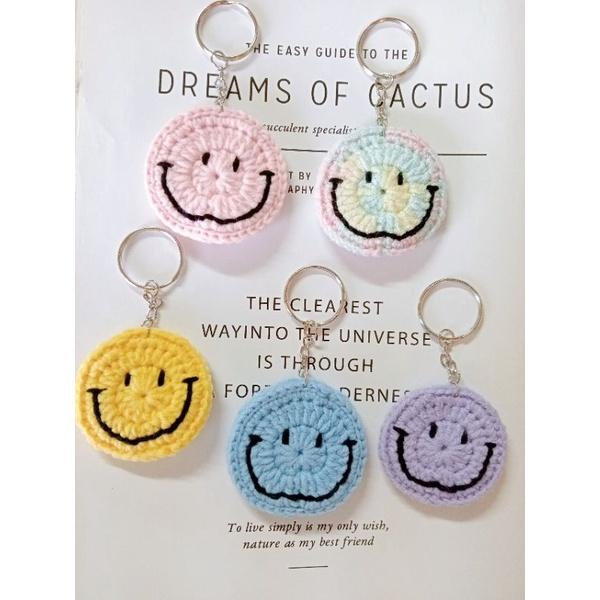 雙甯小舖💟 笑臉鑰匙圈 手工編織 吊飾 鑰匙圈 笑臉 手作-細節圖2