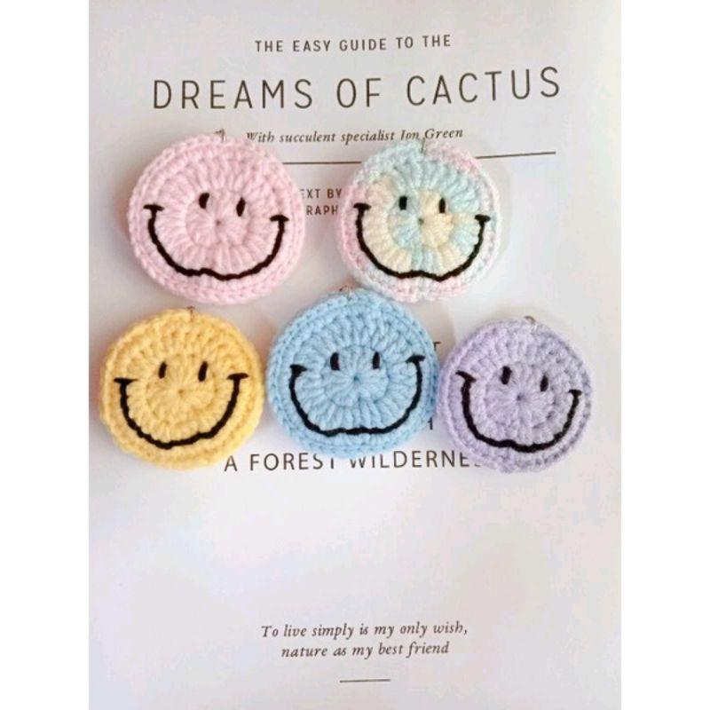 雙甯小舖💟 笑臉鑰匙圈 手工編織 吊飾 鑰匙圈 笑臉 手作-細節圖3