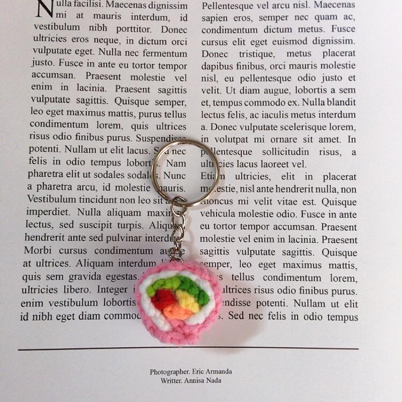 💟雙甯小舖💟 壽司 手工編織 鑰匙圈 毛線 手作鑰匙圈-細節圖6