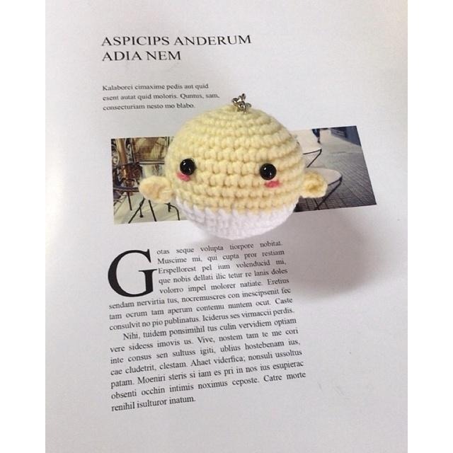 【雙甯小舖】 海洋裡的鯨魚 手工編織 鑰匙圈 吊飾 毛線-細節圖4