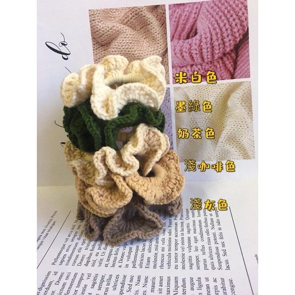 💟雙甯小舖💟 手工髮圈 髮飾 粉色系💕 軟萌妹子 藍色系💙 紫色系💜 ins風 手工編織  大腸圈-細節圖6