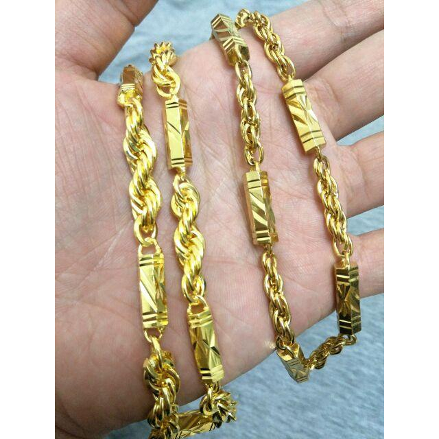 🖕最新一批已到貨！獨家黃金色澤！【買好貨→找老爺】沙金圓筒麻花項鍊 沙金六角麻花項鍊 四兩重 黃金項鍊 9999可參考-細節圖2