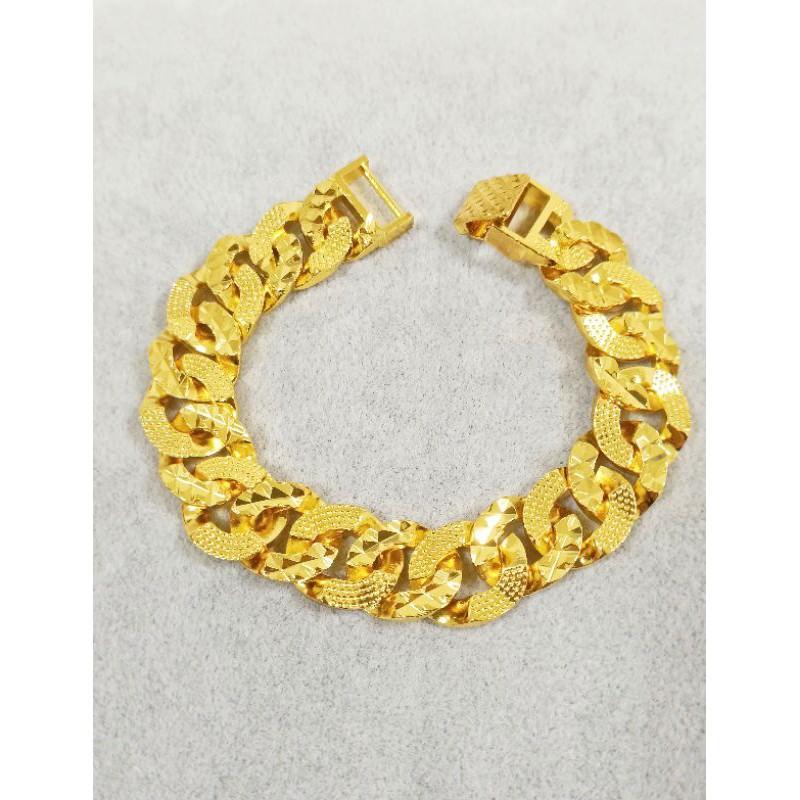 D款🎉男生手鍊👉買好貨找老爺👈 沙金手鍊 扁鍊手鍊 平板手鍊 瘦子手鍊 瘦子同款手鍊 純金手鍊 999手鍊 可參考-細節圖2