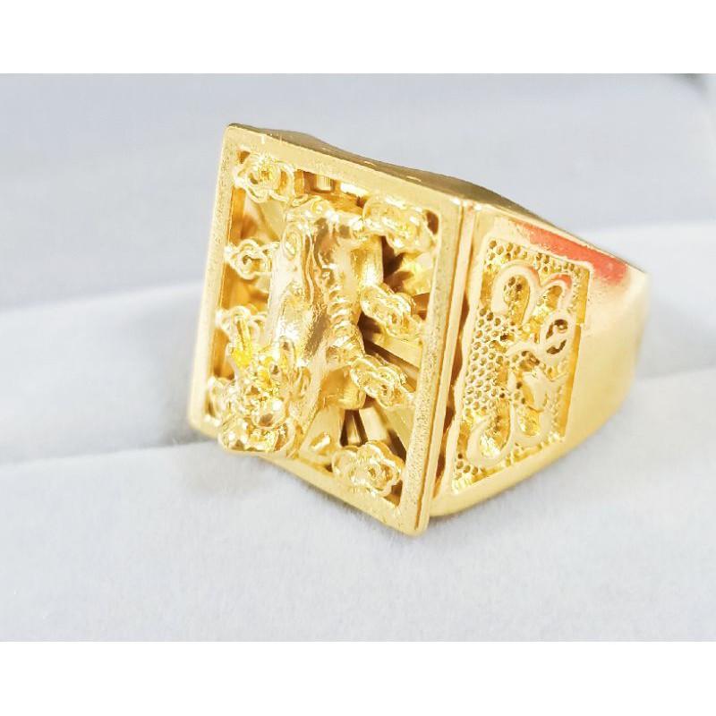 🎉M新款👉買好貨找老爺👈寬版貔貅戒 金貔貅 沙金戒指 金飾店熱門款 沙金戒指 滿天星戒 男女 婚戒 尾戒 可調戒對戒-細節圖2