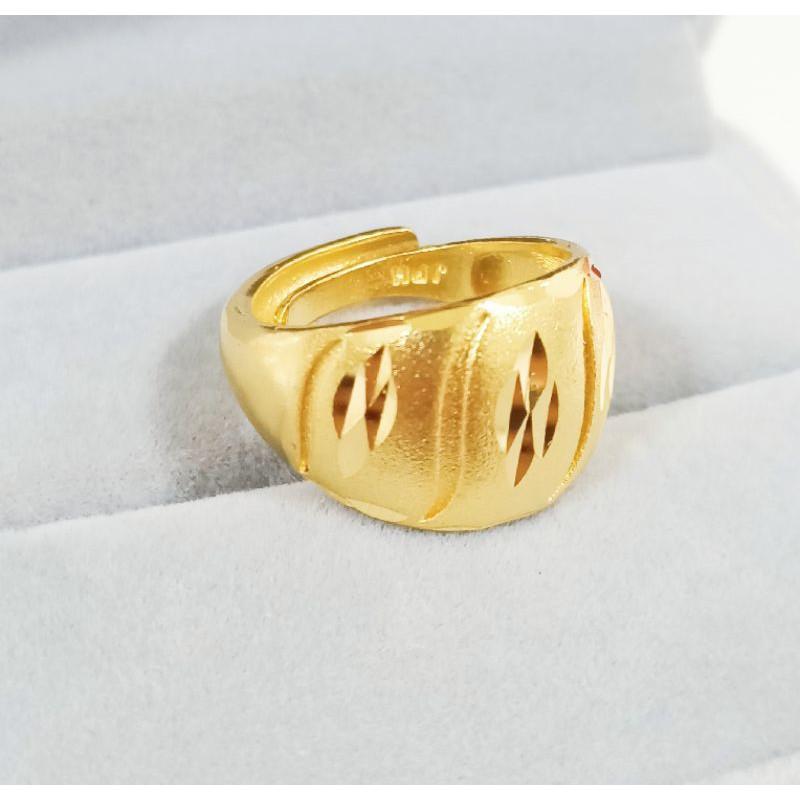 🎉A新款【買好貨→找老爺】金飾店熱門款 戒指 沙金戒指 情侶對戒 男女婚戒 尾戒 結婚金飾 訂婚戒指 結婚戒指 可調戒指-細節圖2