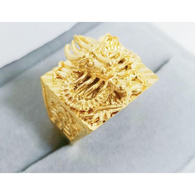 🎉新款👉買好貨找老爺👈寬版龍頭戒 龍戒子 沙金戒指 金飾店熱門款 沙金戒指 滿天星戒 男女 婚戒 尾戒 可調戒對戒-細節圖2