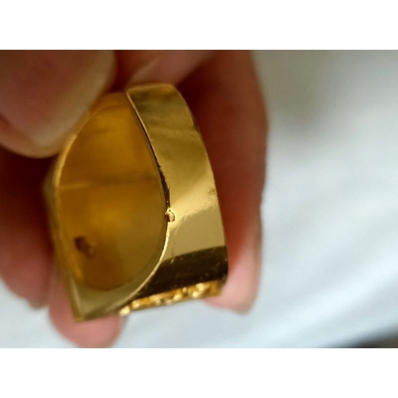 💰大顆咬錢貔貅戒指💰全新訂製品! 免運👉買好貨找老爺👈沙金戒指 金飾店熱門款 沙金戒指 男女 婚戒 尾戒 可參考-細節圖2