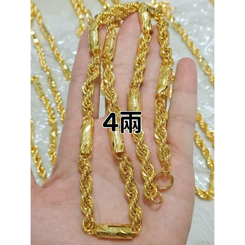 💫實拍影片🎖️優質賣家👉終極版👈獨家款式頂級色 圓筒麻花項鍊 金項鍊 黃金鍊 1兩,1兩半,3兩齊全 陣頭 直播主項鍊-細節圖4