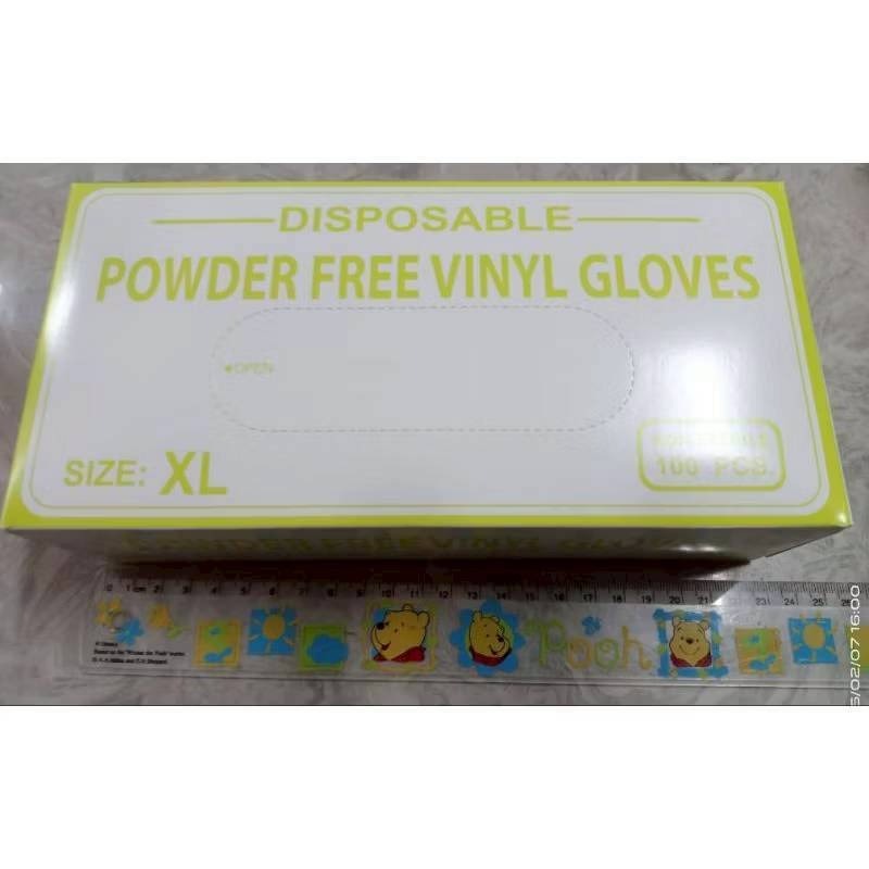 手套 pvc手套 PVC手套 pvc無粉手套 贈品隨機 厚款100支  PVC無粉手套 檢驗手套  中厚手套 塑膠手套-規格圖7