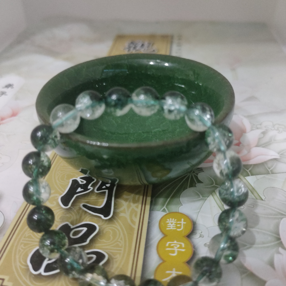 綠幽靈水晶手鏈手串-細節圖3