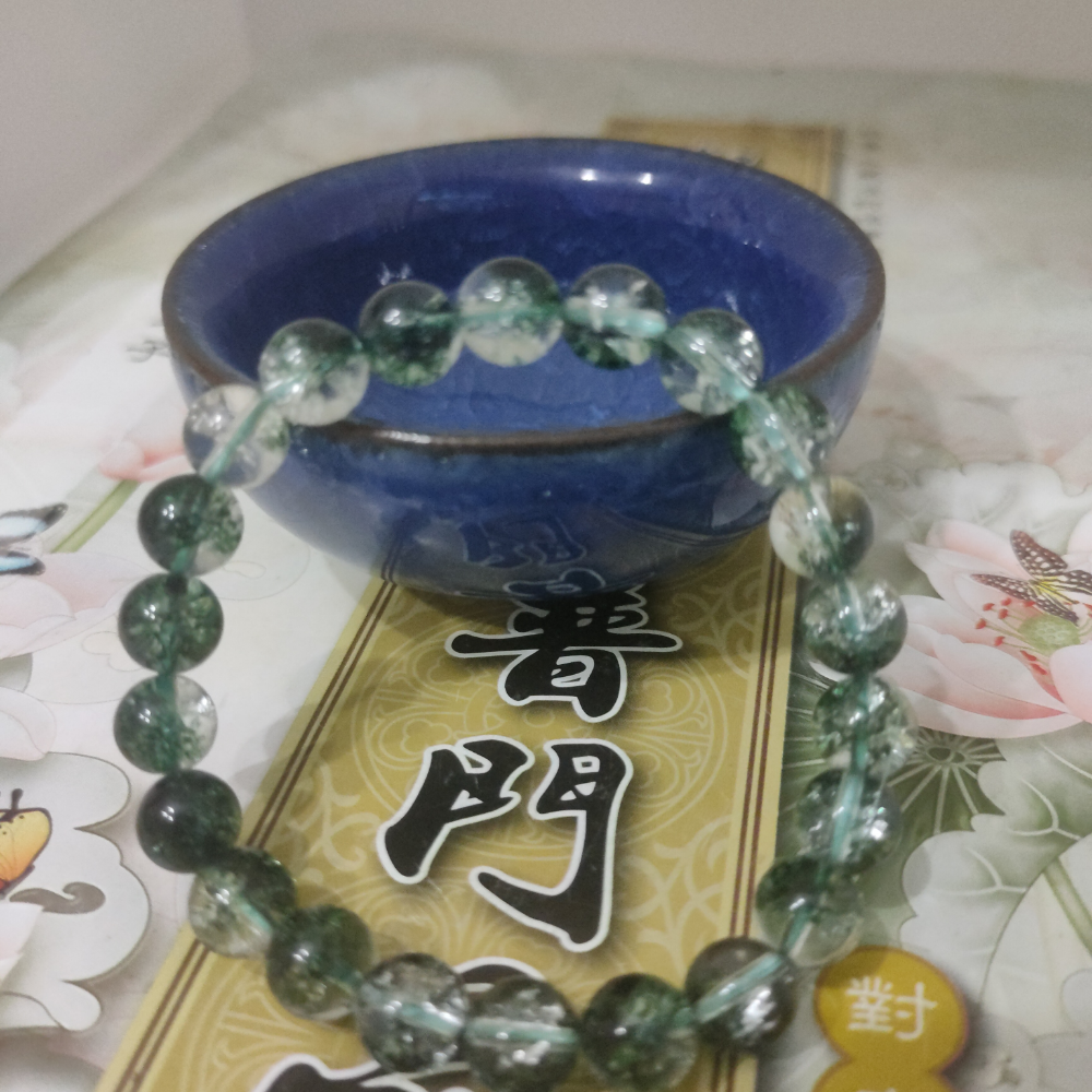 綠幽靈水晶手鏈手串-細節圖4