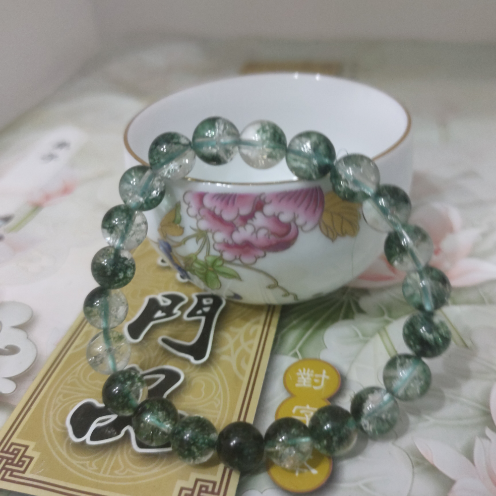 綠幽靈水晶手鏈手串-細節圖5