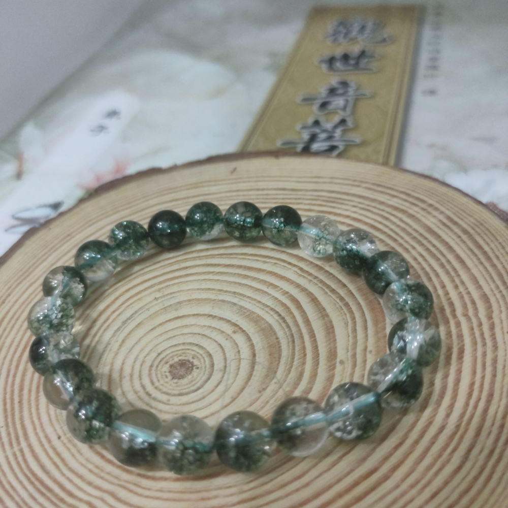 綠幽靈水晶手鏈手串-細節圖7
