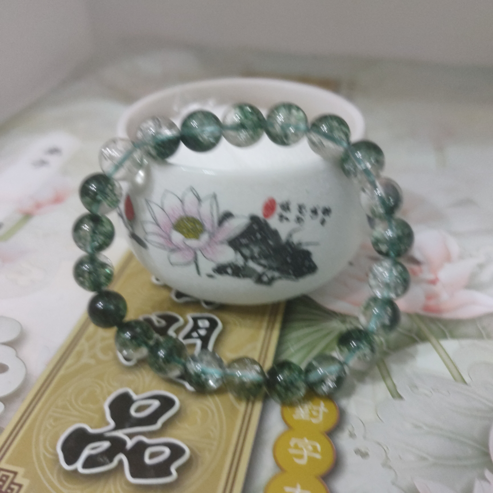 綠幽靈水晶手鏈手串-細節圖8