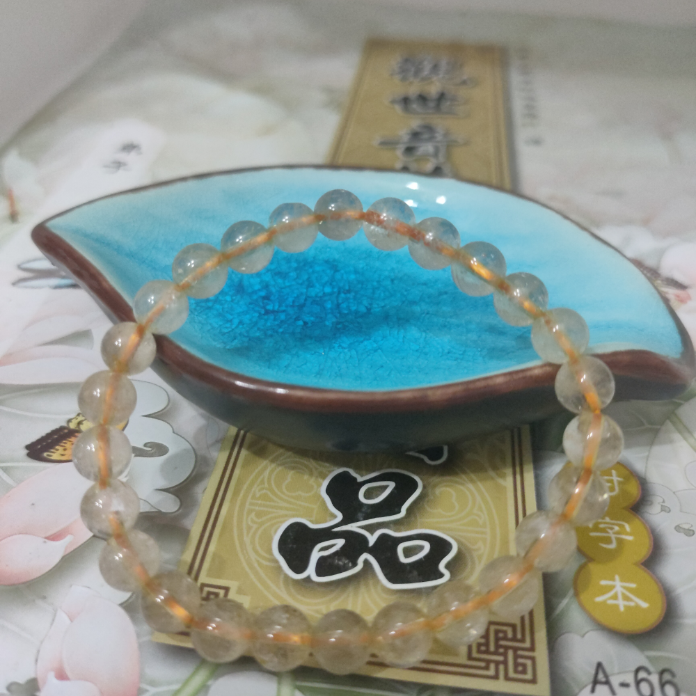 金髮晶水晶手鏈手串-細節圖2