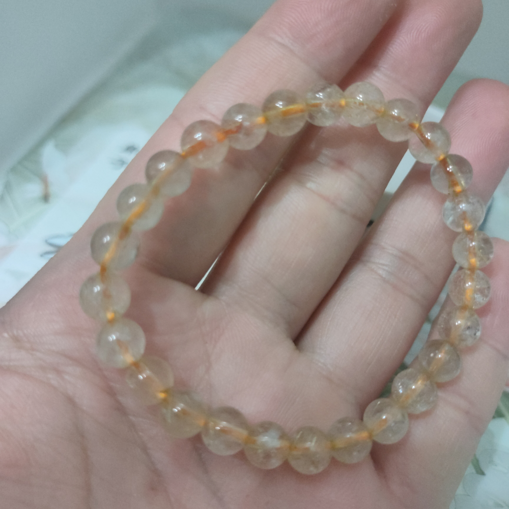 金髮晶水晶手鏈手串-細節圖7