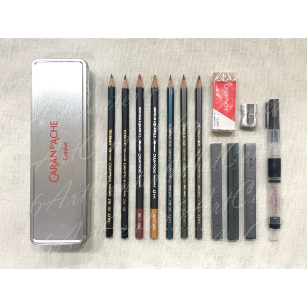 CARAN D ACHE瑞士卡達 Technalo RGB 水溶性鉛筆13件豪華套組-細節圖3