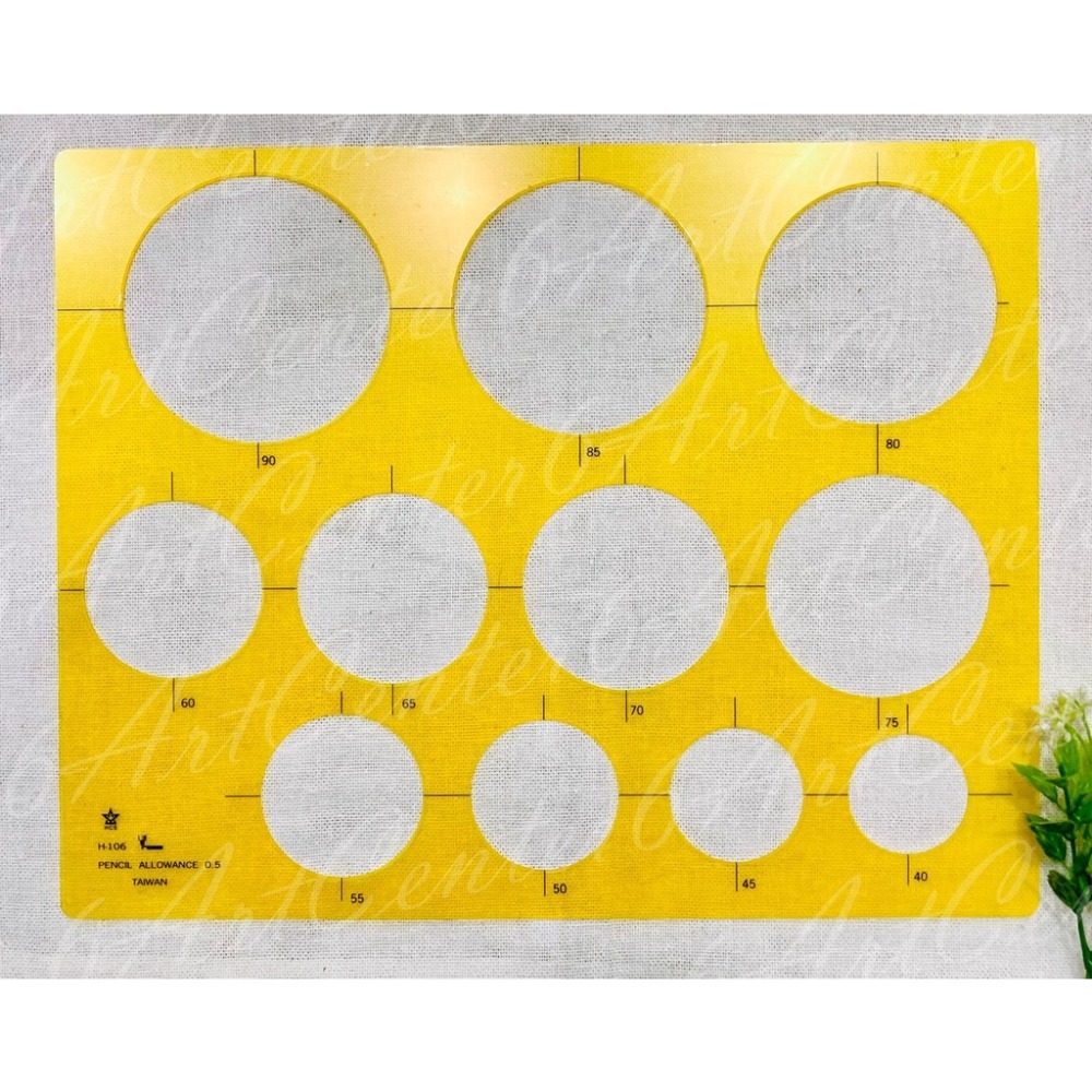 圓圈板/圈圈板/圓形板 (厚款) (薄款)畫很多不同大小圓圈用-細節圖3