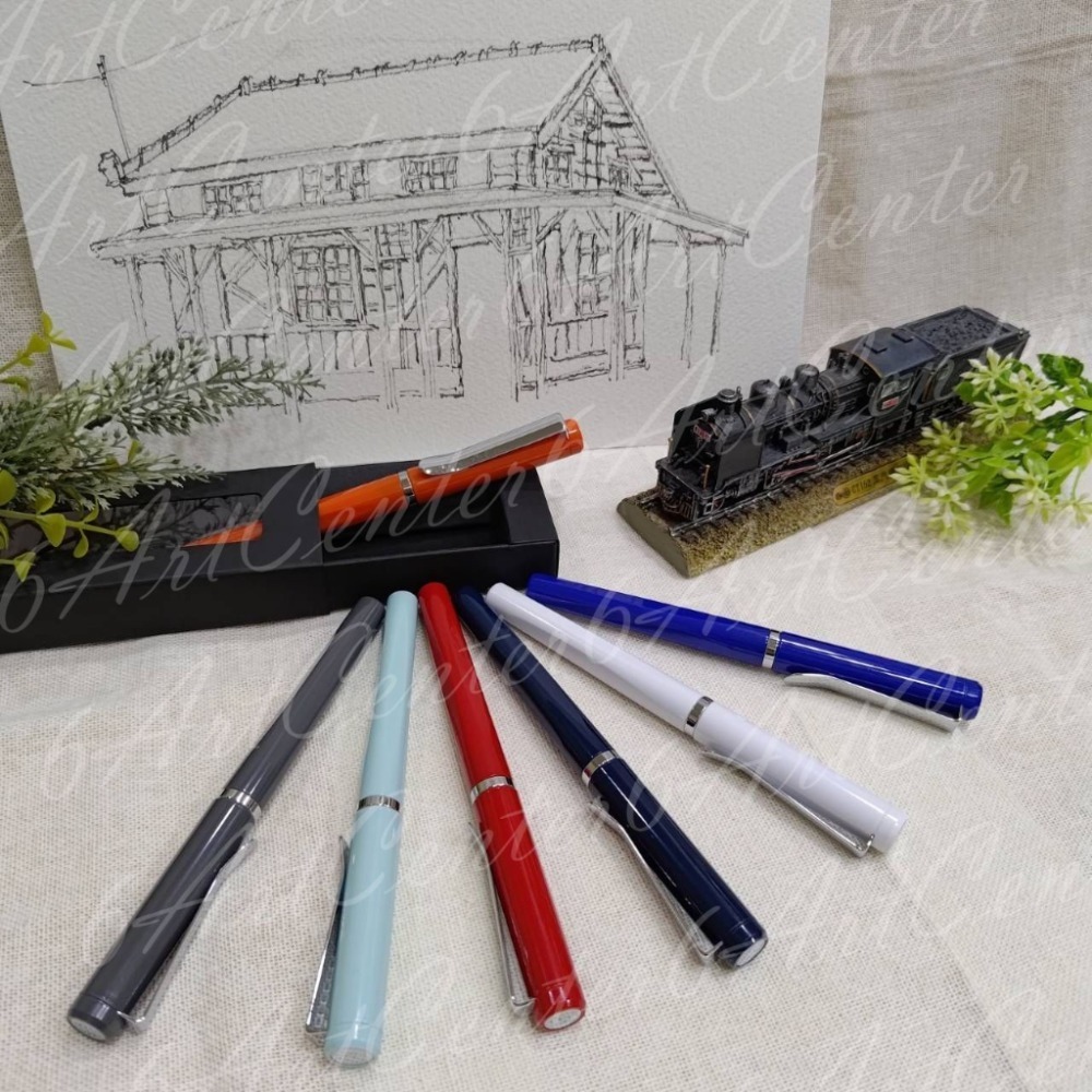 台灣自製 白牌書法尖鋼筆(附盒子)-細節圖2