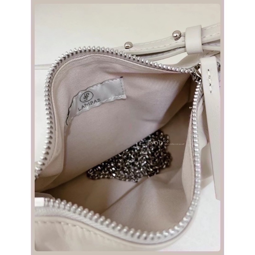 現貨JISOO 지수 正韓🇰🇷代購 | Lampas 雙背帶真皮手提包 肩背包 羊皮 鏈條包-細節圖9